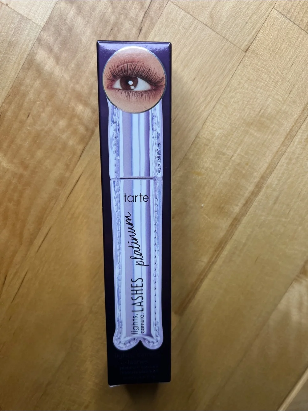 tarte Lights, Camera, Lashes Platinum Mascara — metallic purple packaging